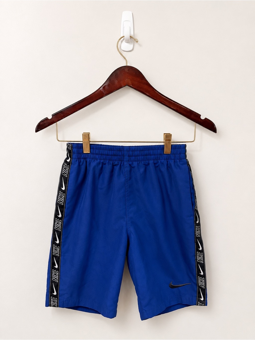 Nike Boys' Royal Blue Athletic Shorts with Logo Tape Size Large